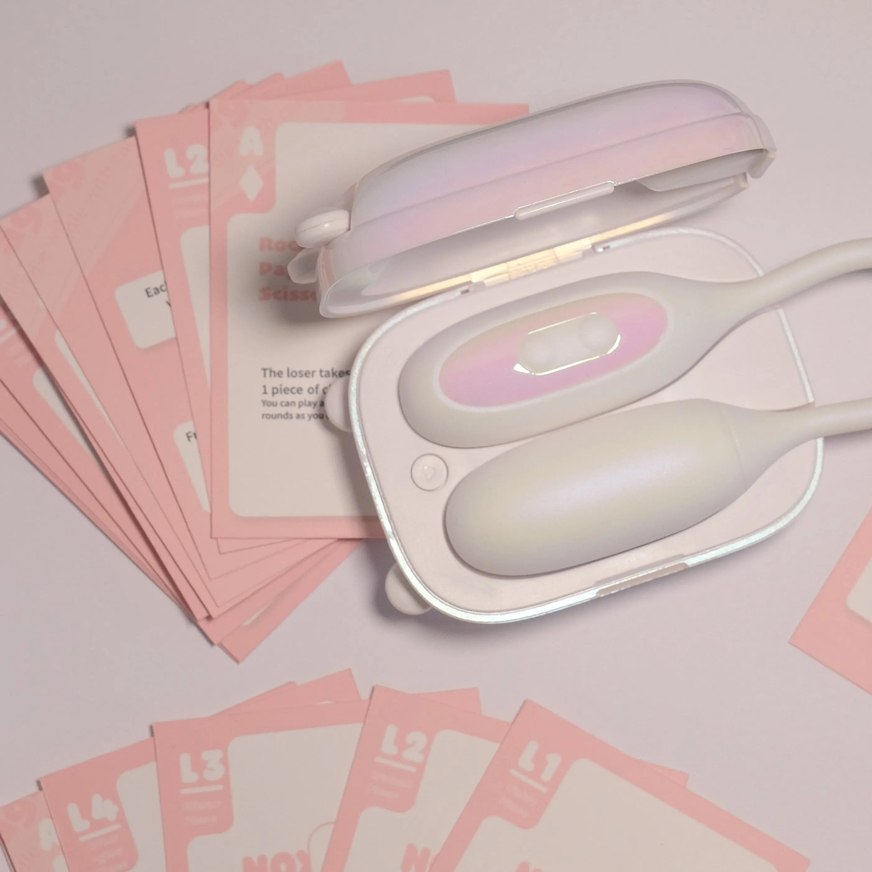 Set of pink cards